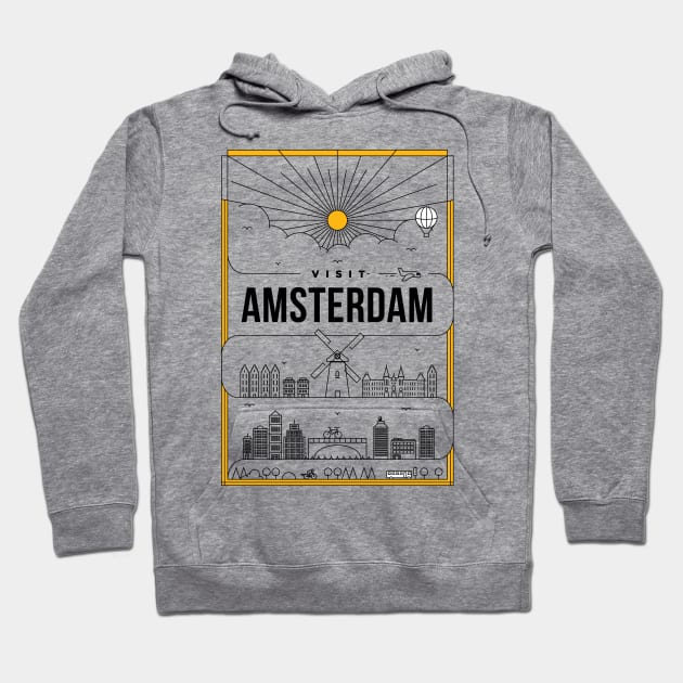 VISIT AMSTERDAM Hoodie by cranko